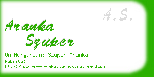 aranka szuper business card